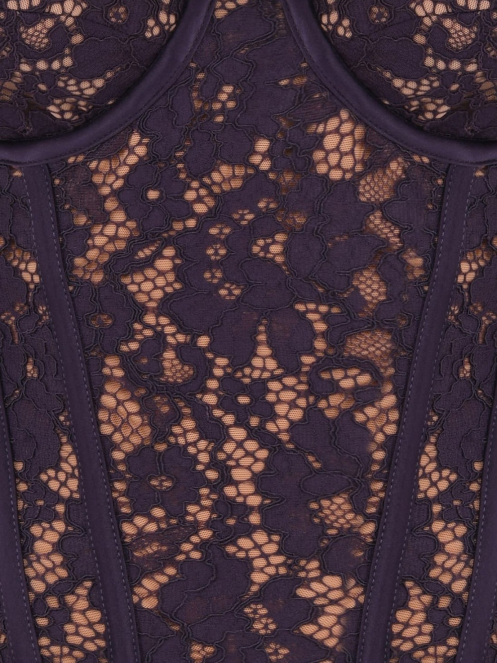 House of CB Dark Purple Lace Underwire Corset Camisole - Picture 6 of 13
